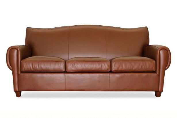 Lux & Borough Buckingham style English roll arm sofa with pleated arms and classic turned casters.