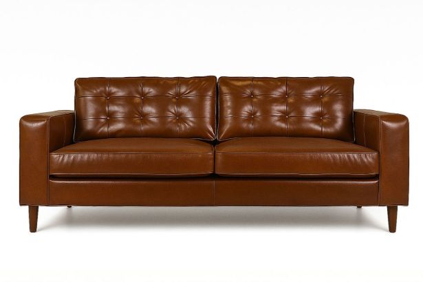 Lux & Borough Carlisle style streamlined track arm sofa with tight back tailoring and metal accent legs.