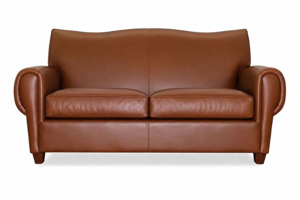 Lux and Borough Buckingham style traditional custom loveseat featuring a roll arm design and clean tailored cushioning.
