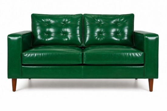 Lux and Borough Carlisle style custom loveseat with a classic tightly structured backrest, sloped track arms, and clean tailored seat cushioning.