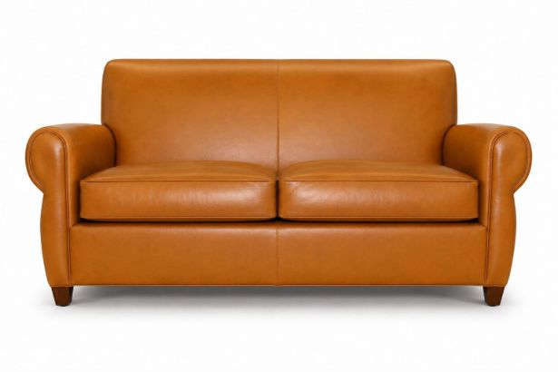 Lux and Borough Dover style custom loveseat featuring a sleek transitional profile, refined track arms, and clean-lined tailored cushioning.