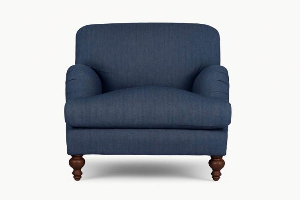 Lux and Borough Duchess style custom accent chair featuring a grand, high-profile wingback silhouette, tight tailored seat cushioning, and elegant cabriole wooden legs.