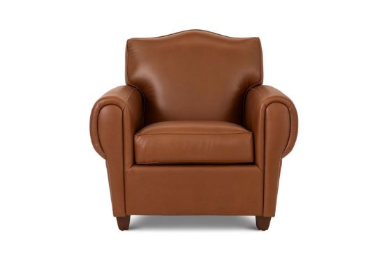 Lux and Borough Buckingham style custom accent chair featuring a traditional regal silhouette, refined deep button tufting, and a luxury handcrafted frame.